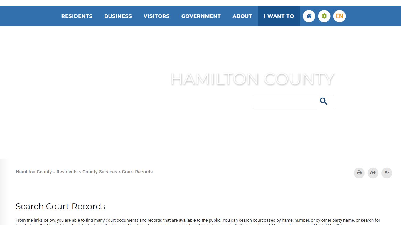 Court Records - Hamilton County